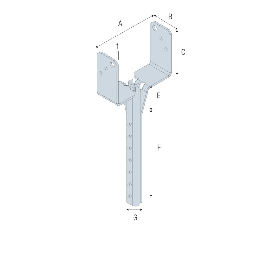 Kolomvoet U-vorm (beton) PBWS45Z