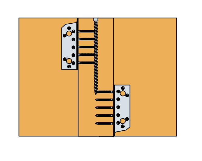 Halve ophangbeugel SJHL80-F met oplegging (links)